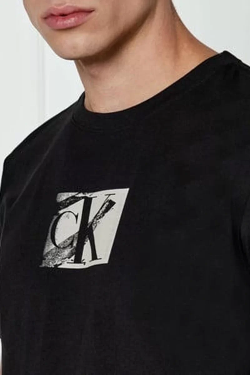 CK Jeans SMALL CK BOX TEE Erkek  T-shirt J30J327077-BEH