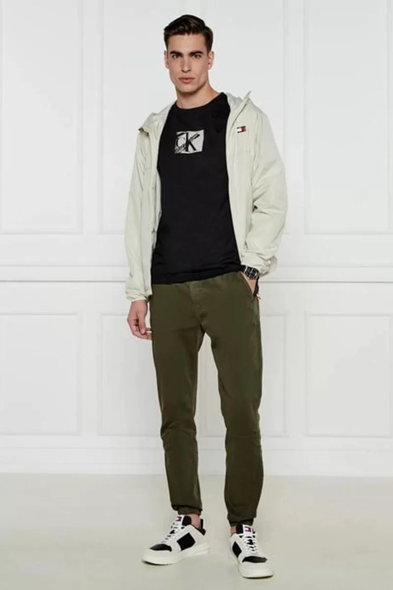 CK Jeans SMALL CK BOX TEE Erkek  T-shirt J30J327077-BEH