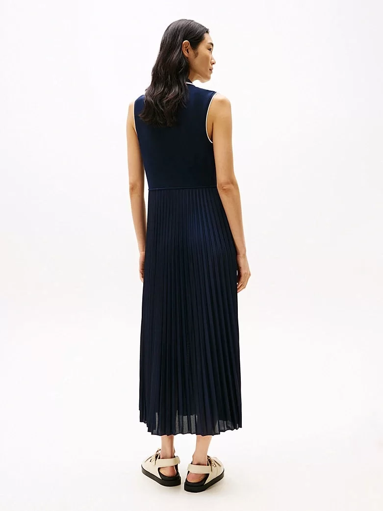 Tommy Hilfiger SPORTY PLEATED POLO DRESS NS Kadın  Elbise WW0WW45167C1G