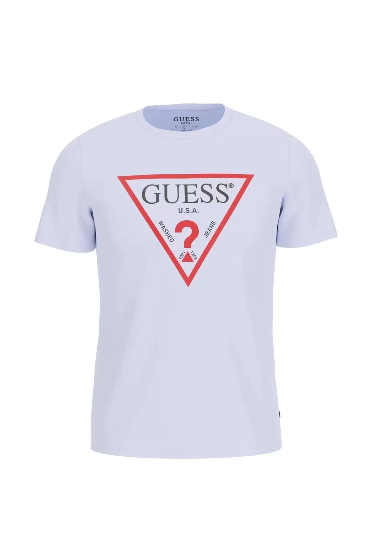 Guess SS BSC CLSC TRI LOGO Erkek Beyaz T-shirt M2GI68KBA60-G011