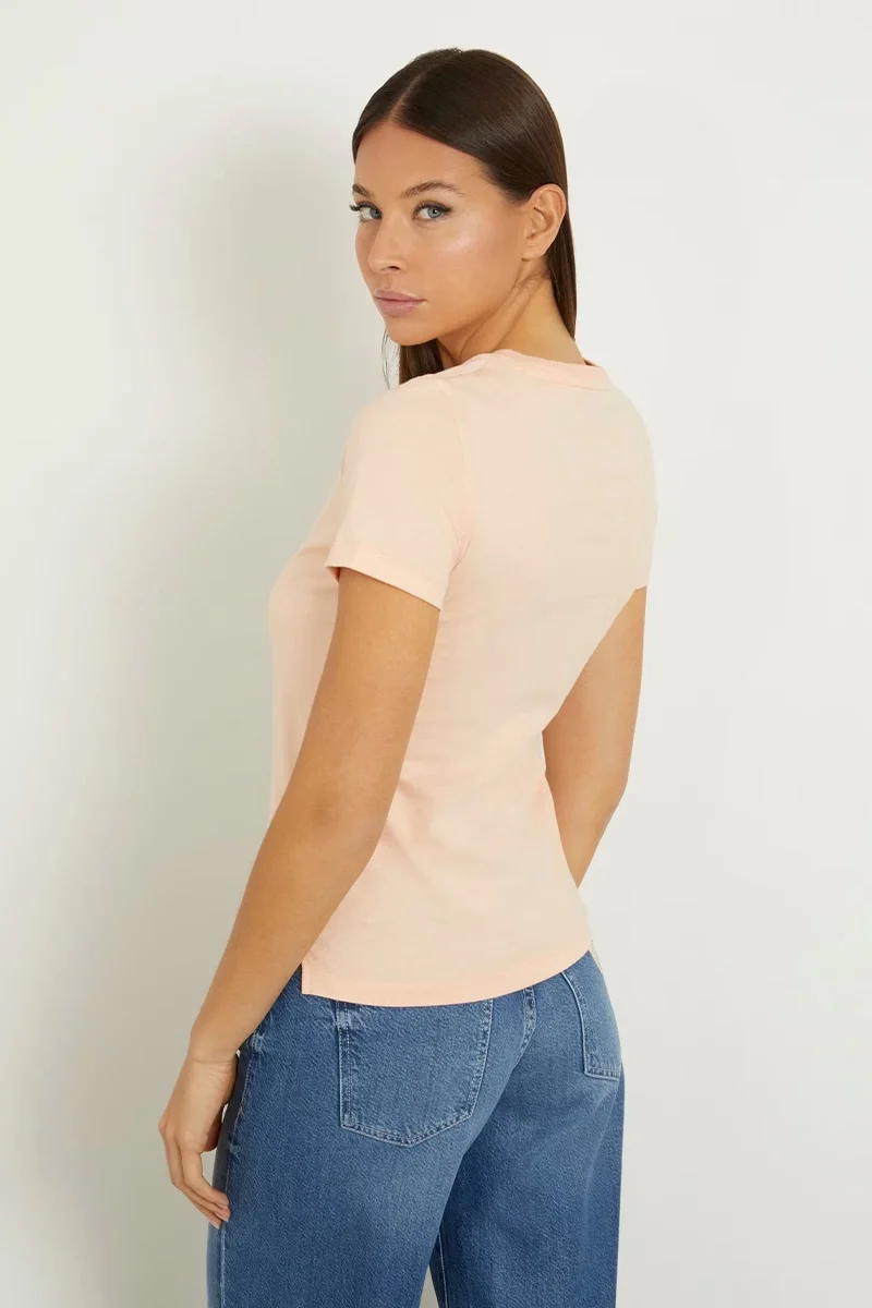 Guess SS CN ICON TEE Kadın Pembe T-shirt W4GI20I3Z14-G6J4