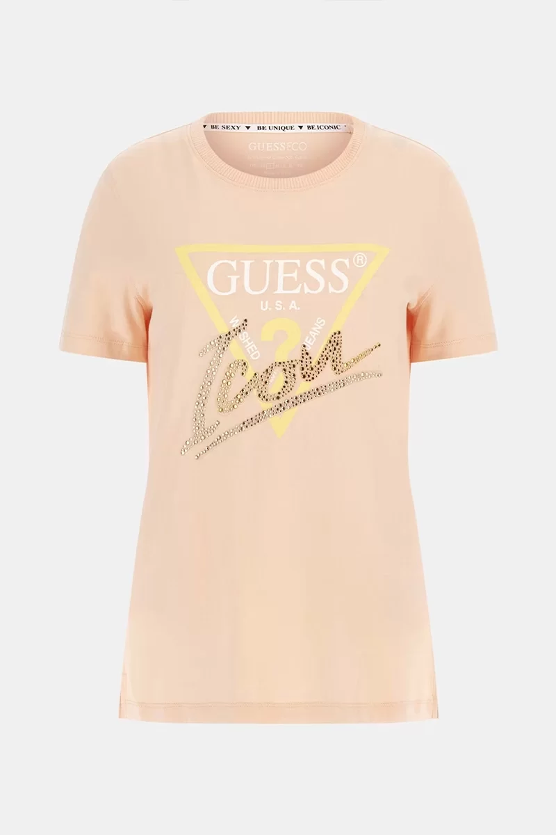 Guess SS CN ICON TEE Kadın Pembe T-shirt W4GI20I3Z14-G6J4