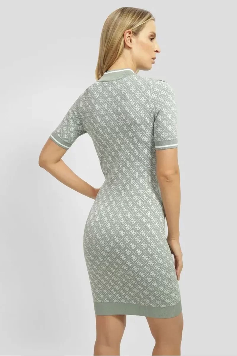 Guess Ss Lıse 4G Logo Swtr Dress Kadın Yeşil Elbise W3YK39Z37K0-F8JZ