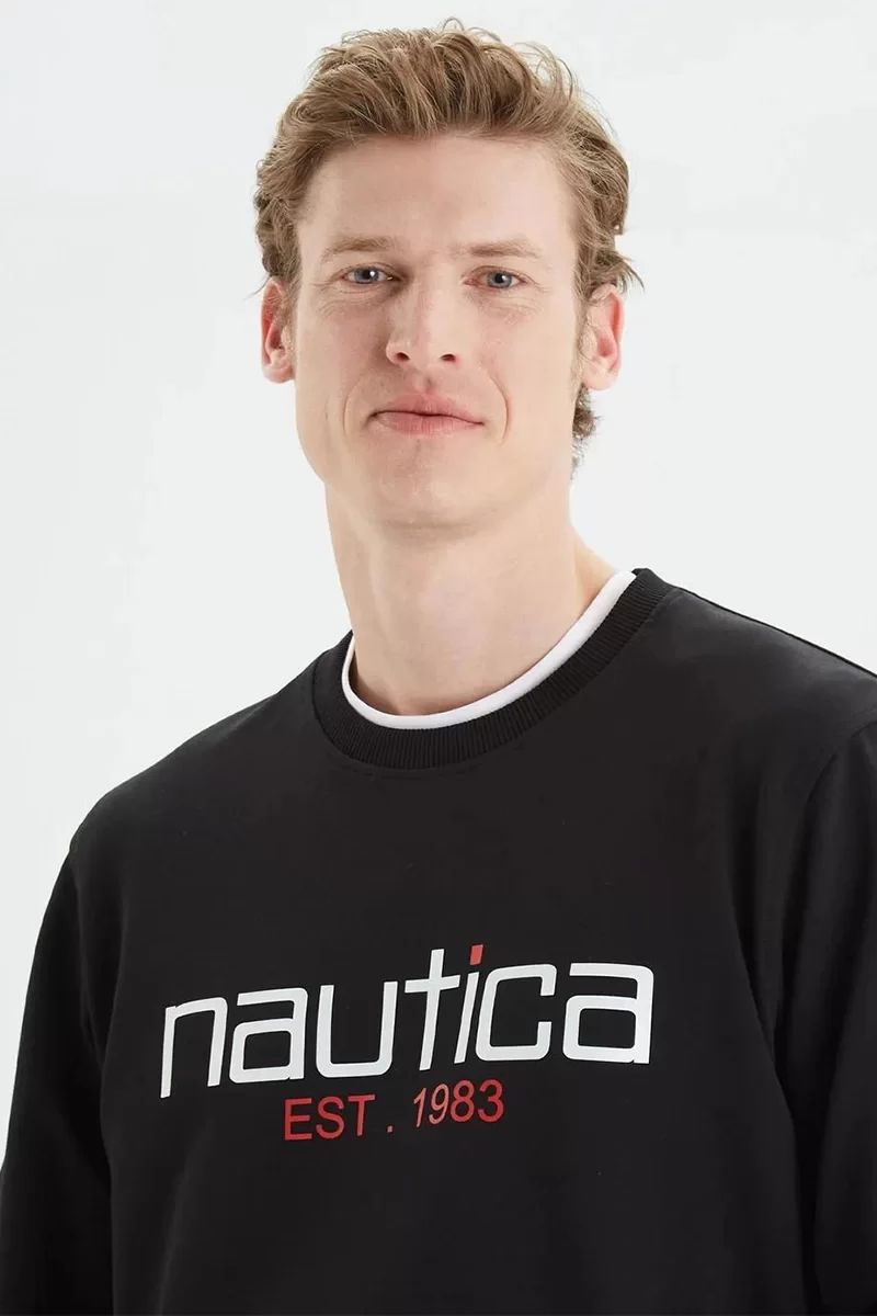Nautica SSHIRT Erkek Siyah Sweatshirt K35610T.0TB