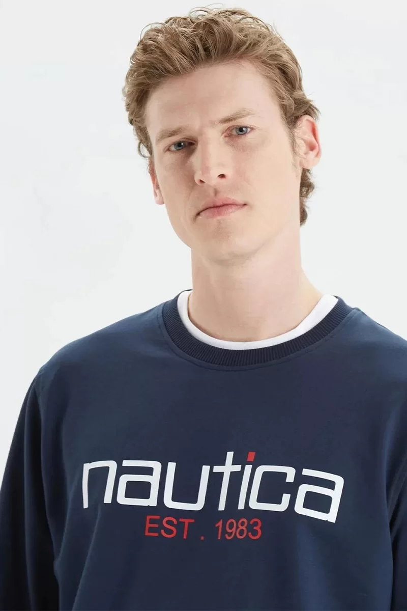Nautica SSHIRT Erkek Lacivert Sweatshirt K35610T.4NV