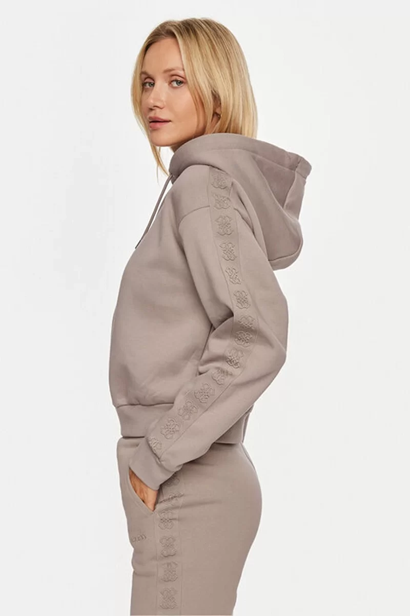 Guess STACIE HOODED SWEATS Kadın Krem Sweatshirt V4BQ00KC5O0-WTDG
