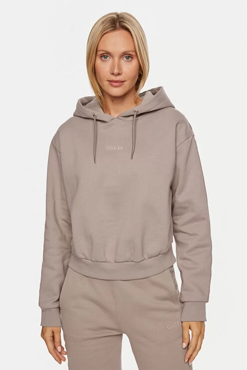 Guess STACIE HOODED SWEATS Kadın Krem Sweatshirt V4BQ00KC5O0-WTDG
