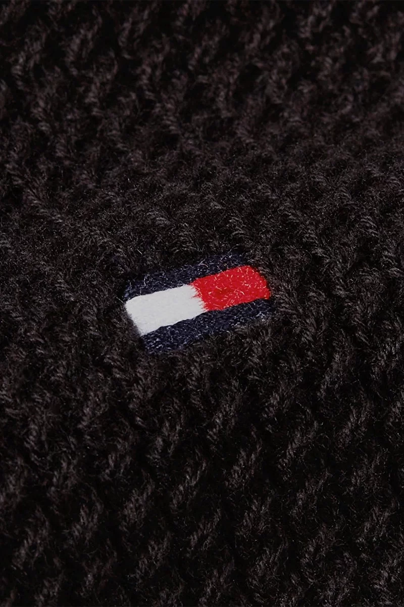 Tommy Hilfiger STRUCTURE ROLL NECK Erkek SİYAH Kazak MW0MW36526BDS