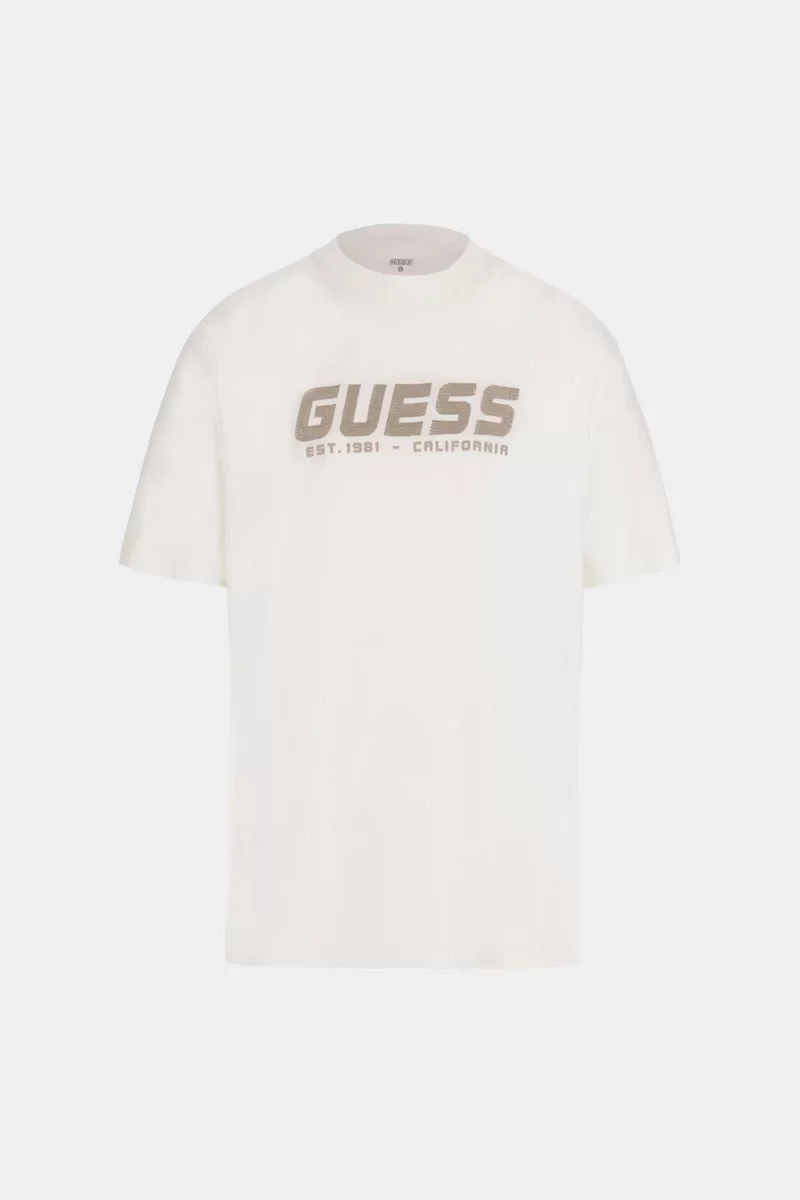 Guess SURON CN T-SHIRT Erkek Beyaz T-shirt Z5RI10I3Z14-G018