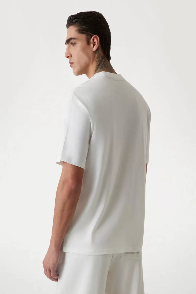 Guess SURON CN T-SHIRT Erkek Beyaz T-shirt Z5RI10I3Z14-G018