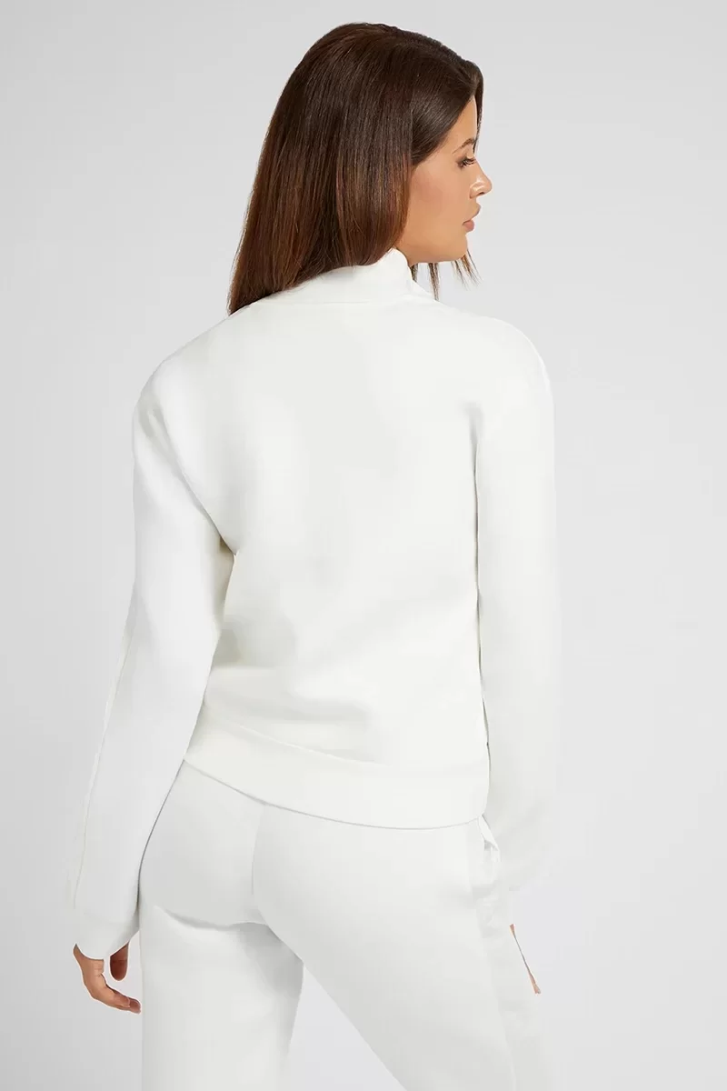 Guess New Allıe Scuba Zıp Sweatshırt Kadın Krem Eşofman Üstü V2YQ17K7UW2-G6K5