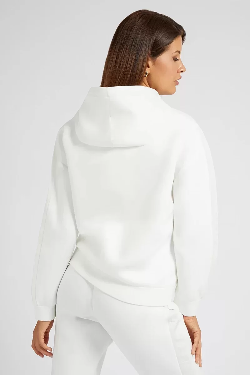 Guess Brenda Hooded Sweatshırt Kadın Beyaz Sweatshirt V2YQ18K7UW2-G6K5