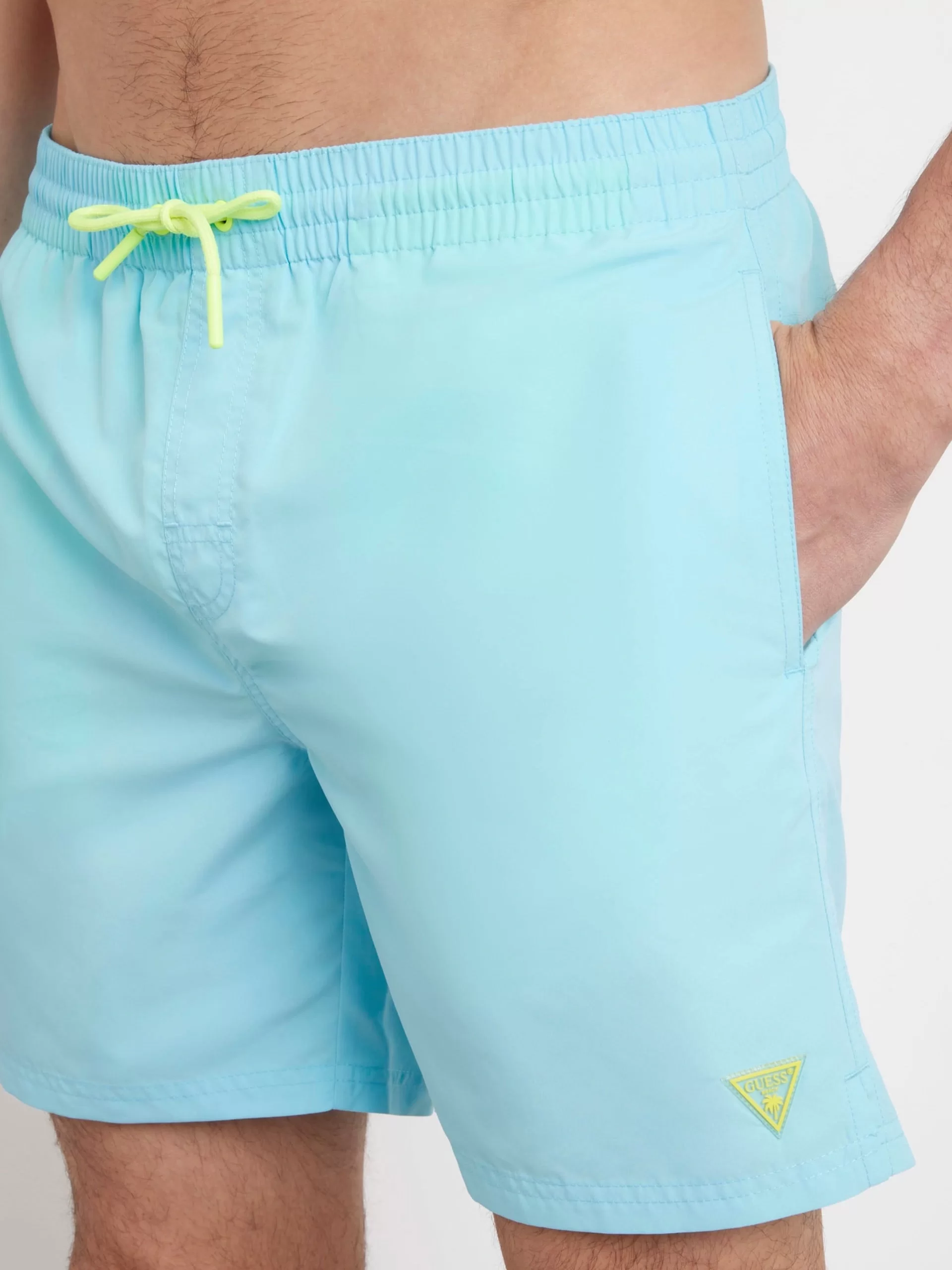Guess Swımtrunk Neon Medıum Erkek Mavi Mayo F4GT03WG282-FB3V