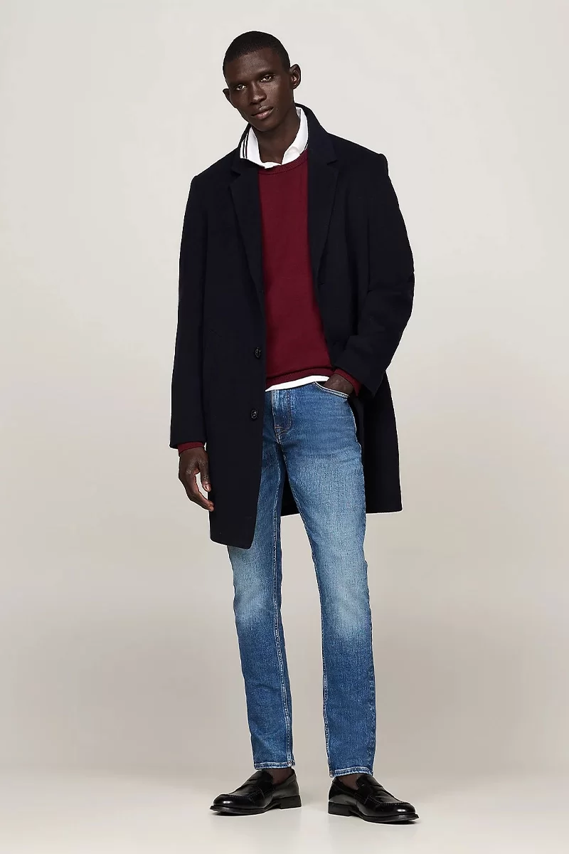 Tommy Hilfiger Erkek Houston Dar Paça Kot Pantolon