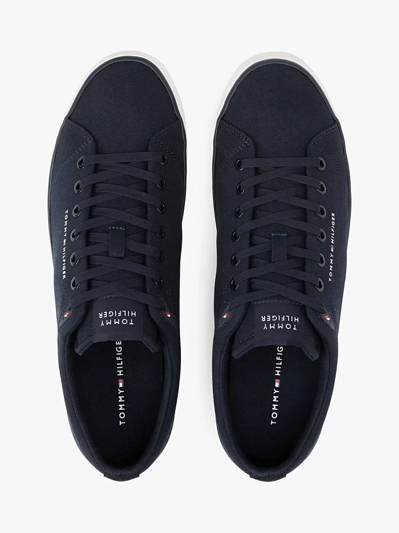 Tommy Hillfiger Erkek Lacivert Logolu Sneaker