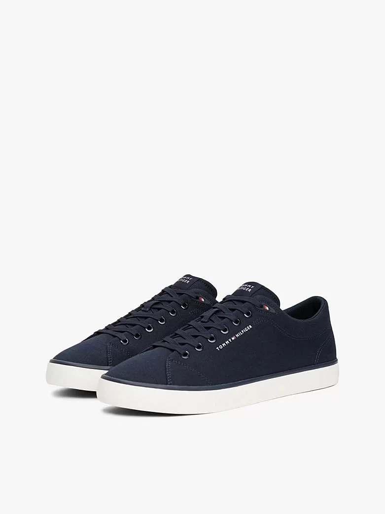 Tommy Hillfiger Erkek Lacivert Logolu Sneaker