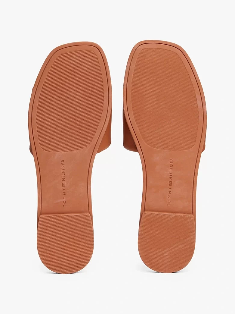 Tommy Hilfiger TH LOGO HARDWARE LEATHER MULE Kadın  Terlik FW0FW08806GPA