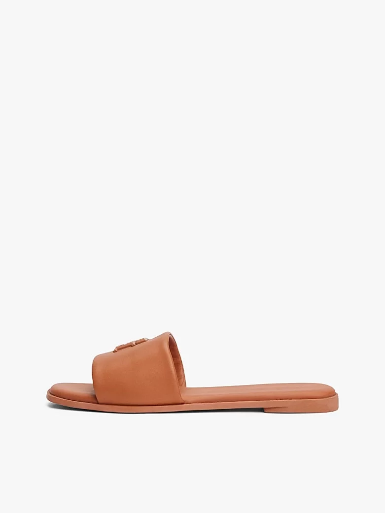 Tommy Hilfiger TH LOGO HARDWARE LEATHER MULE Kadın  Terlik FW0FW08806GPA