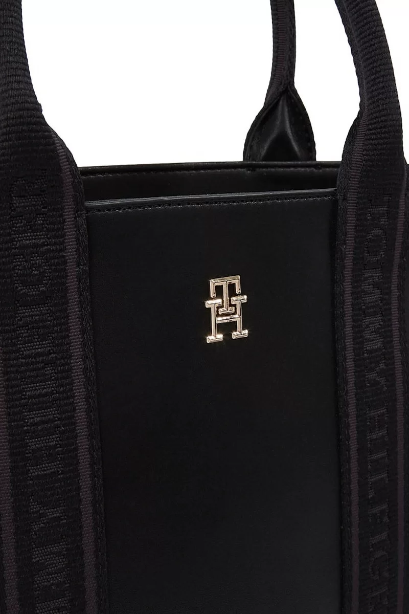 Tommy Hilfiger TH LOGOTAPE MINI TOTE Kadın beyaz El Çantası AW0AW17201BDS