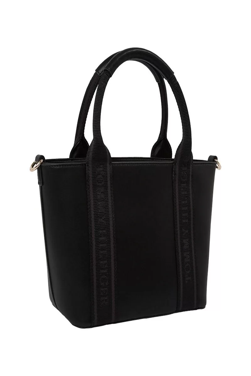 Tommy Hilfiger TH LOGOTAPE MINI TOTE Kadın beyaz El Çantası AW0AW17201BDS