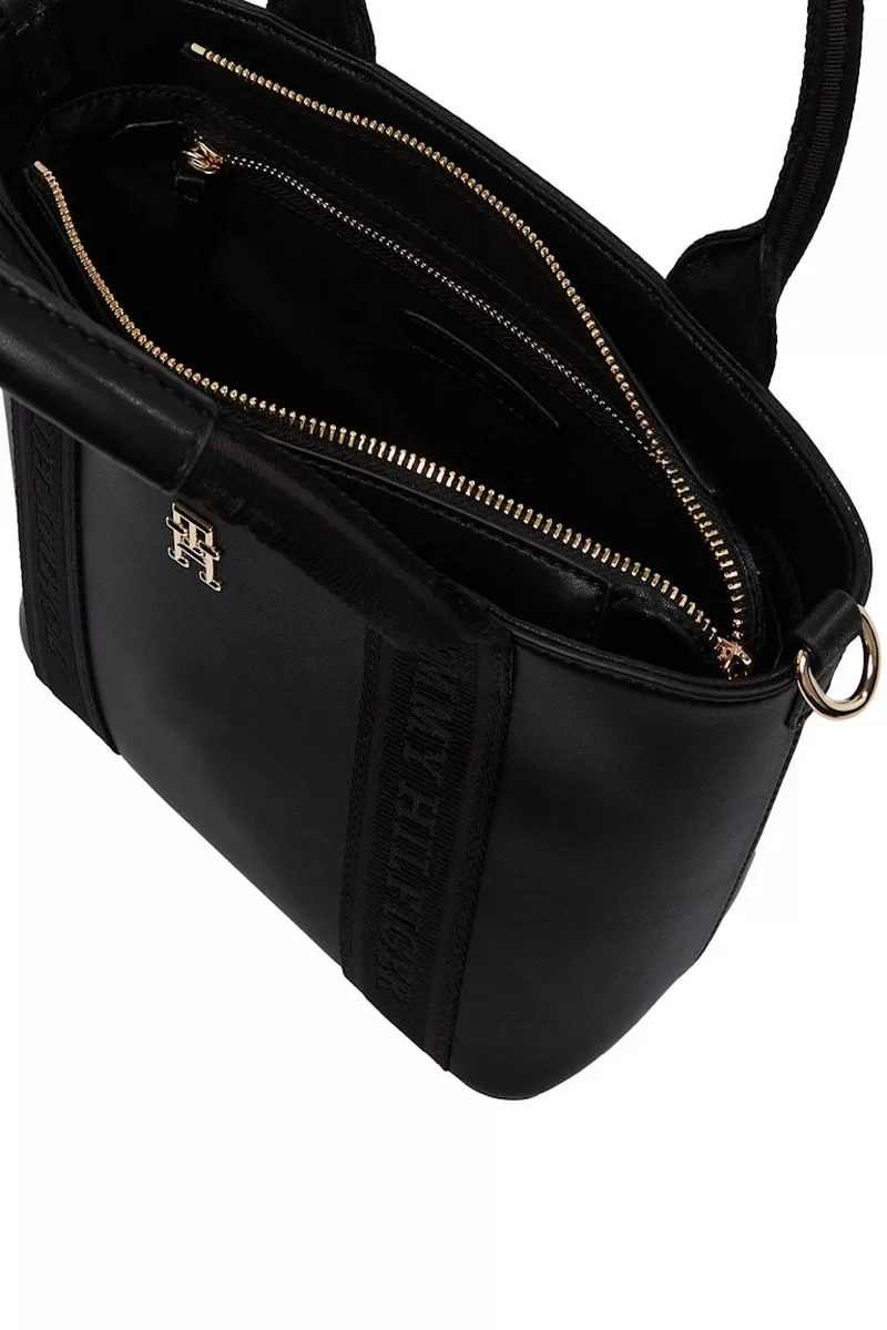 Tommy Hilfiger TH LOGOTAPE MINI TOTE Kadın beyaz El Çantası AW0AW17201BDS
