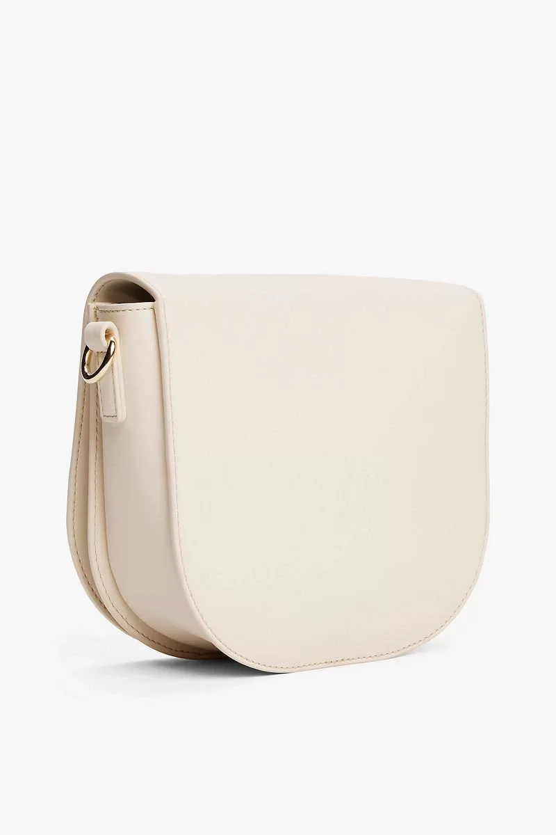 Tommy Hilfiger TH LOGOTAPE SADDLE BAG Kadın bej Çapraz Çanta AW0AW17184AA8