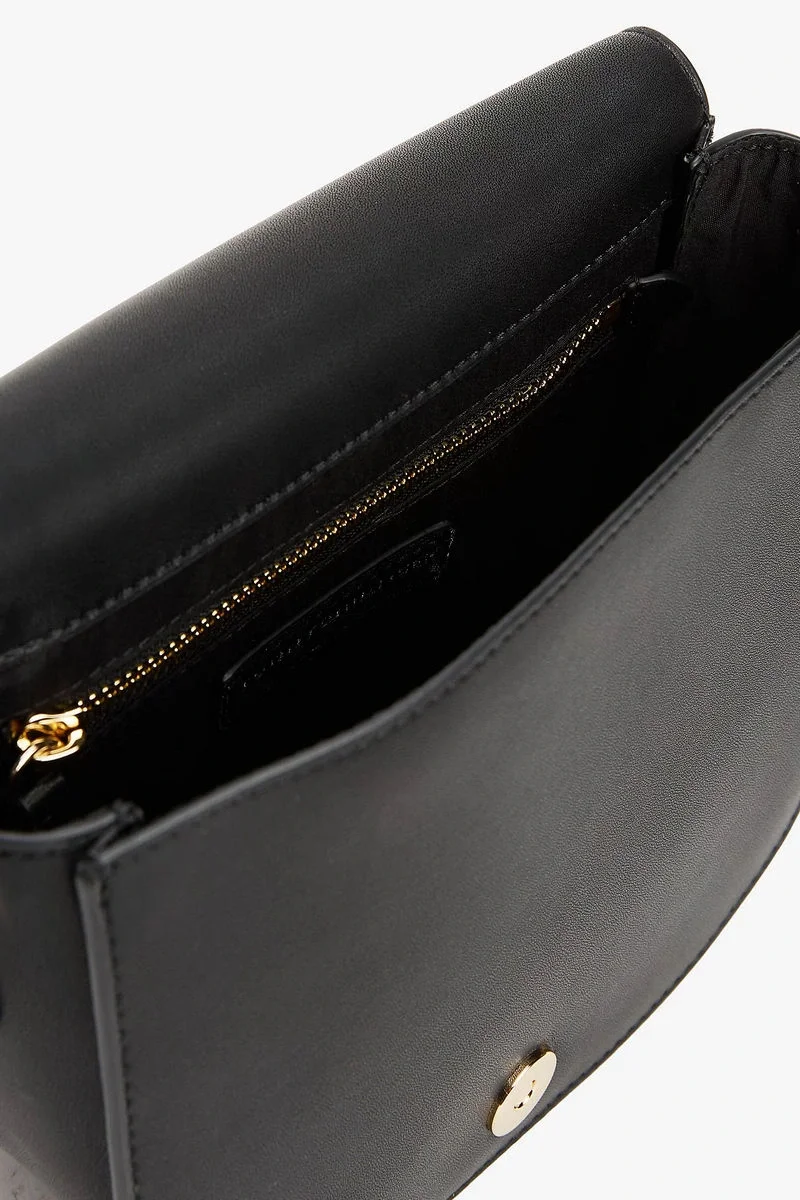 Tommy Hilfiger TH LOGOTAPE SADDLE BAG Kadın siyah Çapraz Çanta AW0AW17184BDS