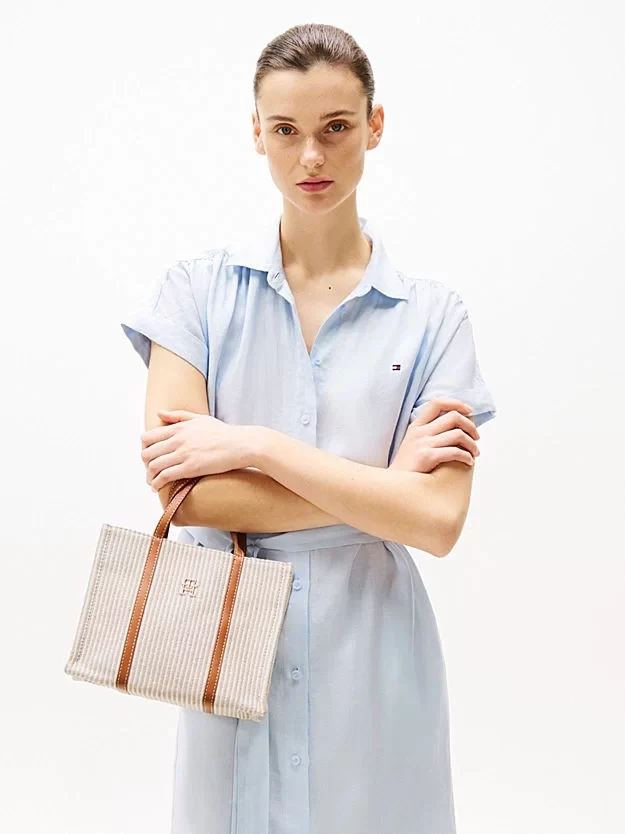 Tommy Hilfiger TH PREMIUM BEACH LE MINI TOTE Kadın  El Çantası AW0AW172080F4