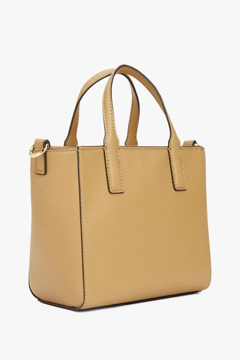 Tommy Hilfiger TH SOFT LOGO MINI TOTE Kadın kahverengi El Çantası AW0AW16907RBC