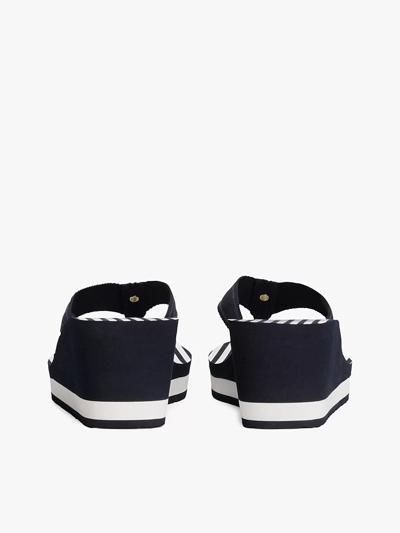 Tommy Hilfiger TH STRIPES WEDGE BEACH SANDAL Kadın  Terlik FW0FW08521DW6