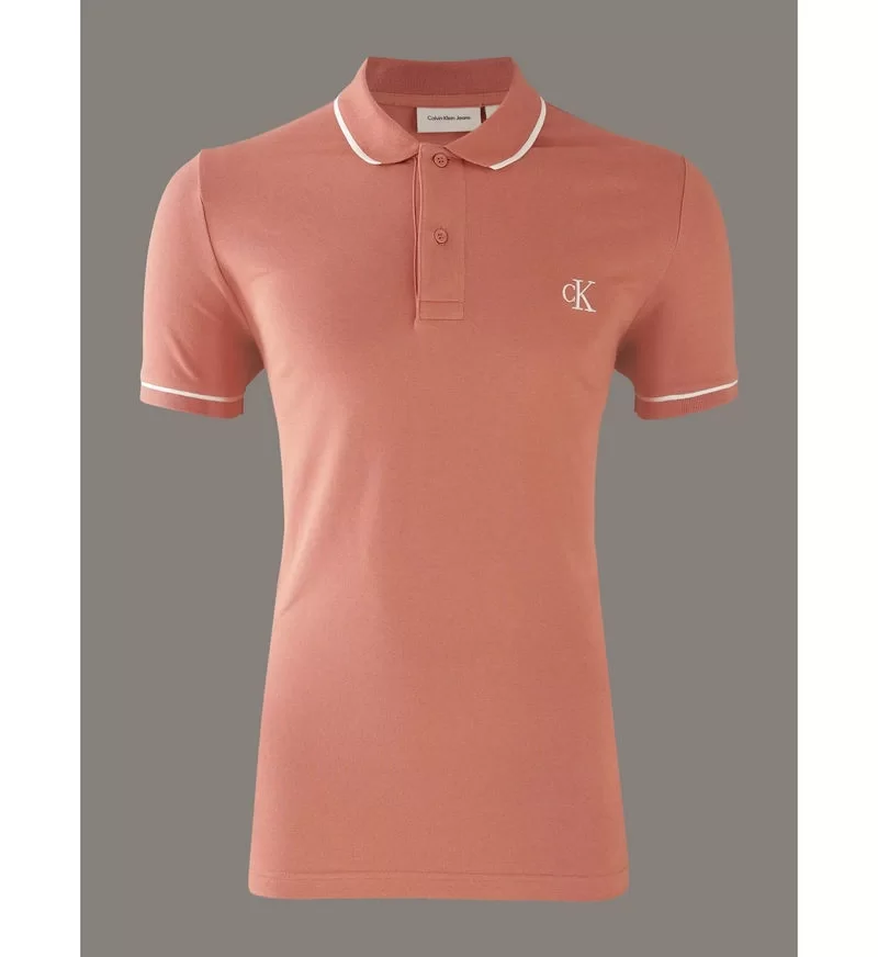 CK Jeans TIPPING POLO Erkek Turuncu T-shirt J30J315603-GAM