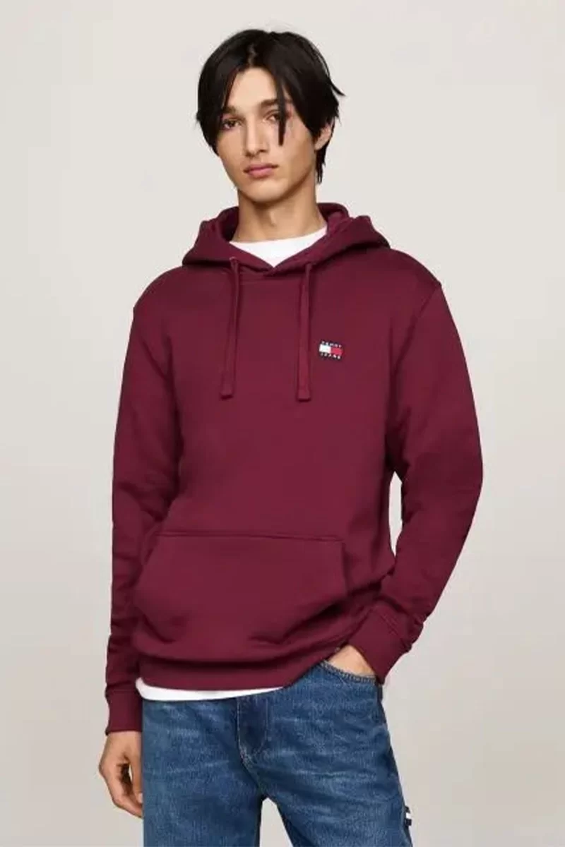 Tommy Jeans Erkek Bordo Sweatshirt