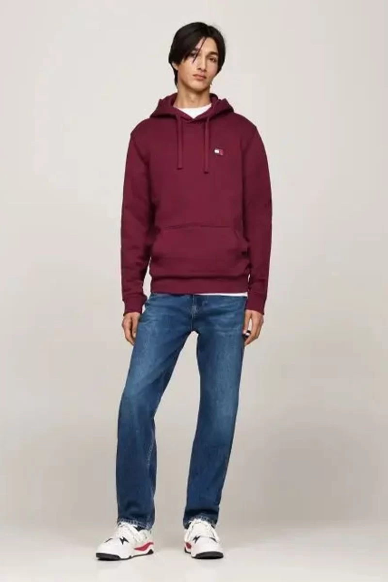 Tommy Jeans Erkek Bordo Sweatshirt