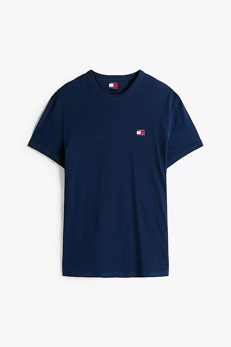 Tommy Jeans Erkek Lacivert Logolu T-Shirt