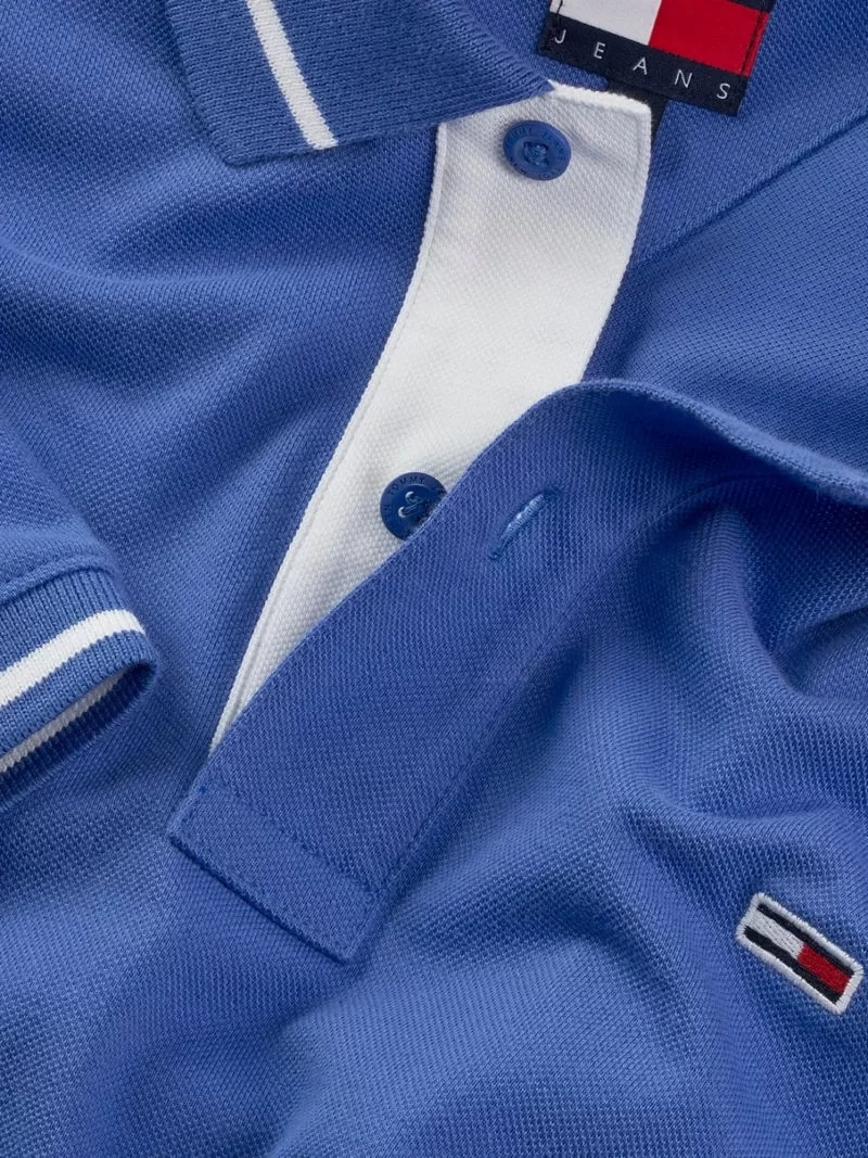 Tommy Jeans TJM REG TIPPED POLO Erkek mavi T-shirt DM0DM20745C6E