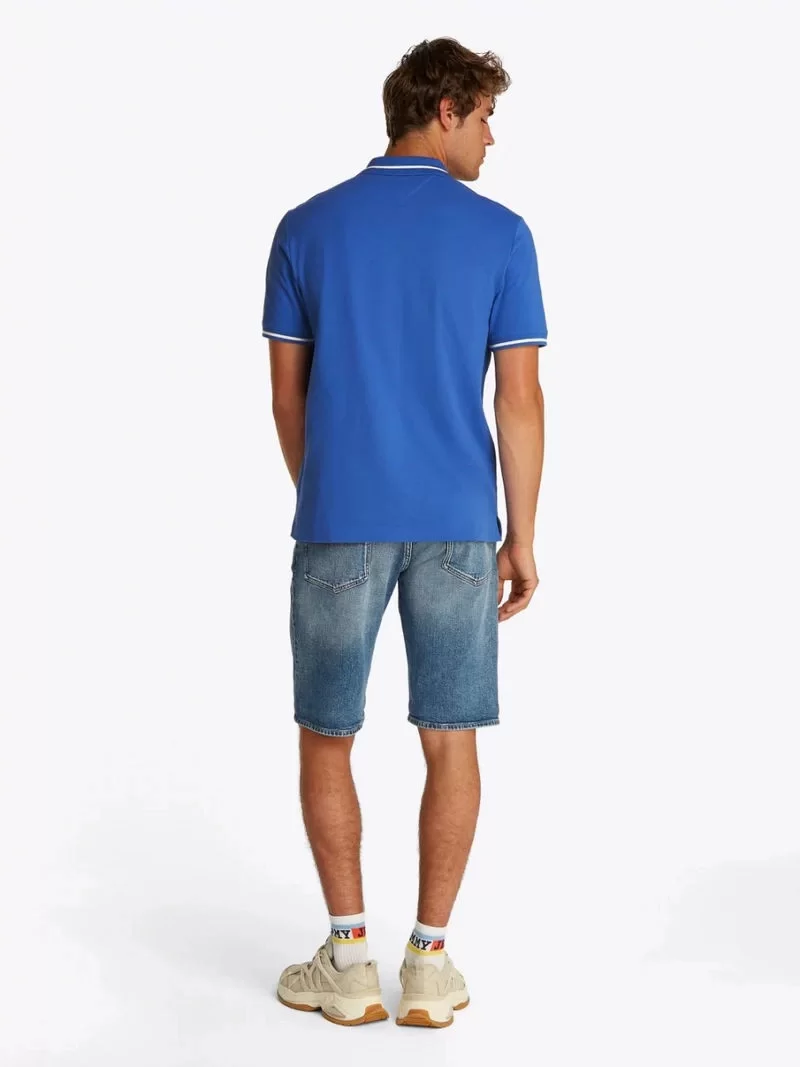 Tommy Jeans TJM REG TIPPED POLO Erkek mavi T-shirt DM0DM20745C6E