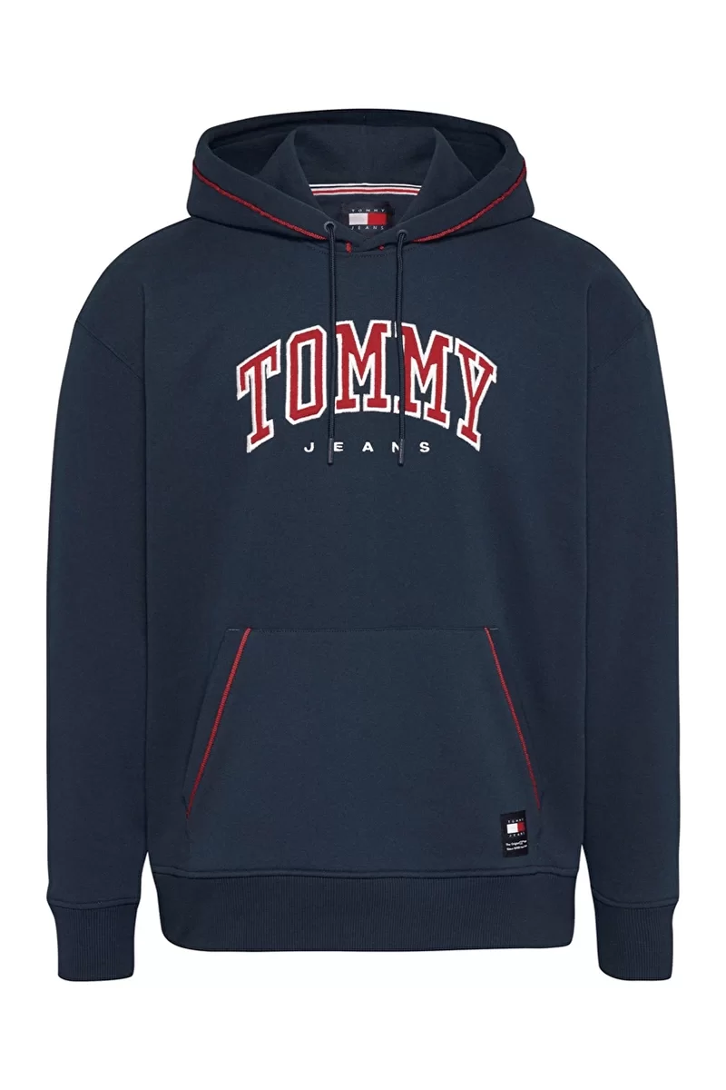 Tommy Jeans Erkek Lacivert Relaxed Baskılı Sweats