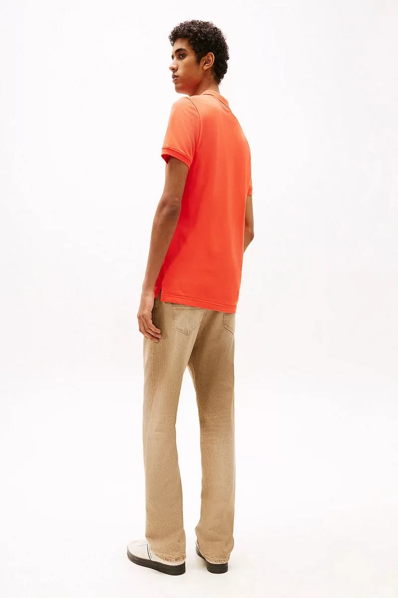 Tommy Jeans TJM SLIM PLACKET POLO EXT Erkek TURUNCU T-shirt DM0DM20676SN6