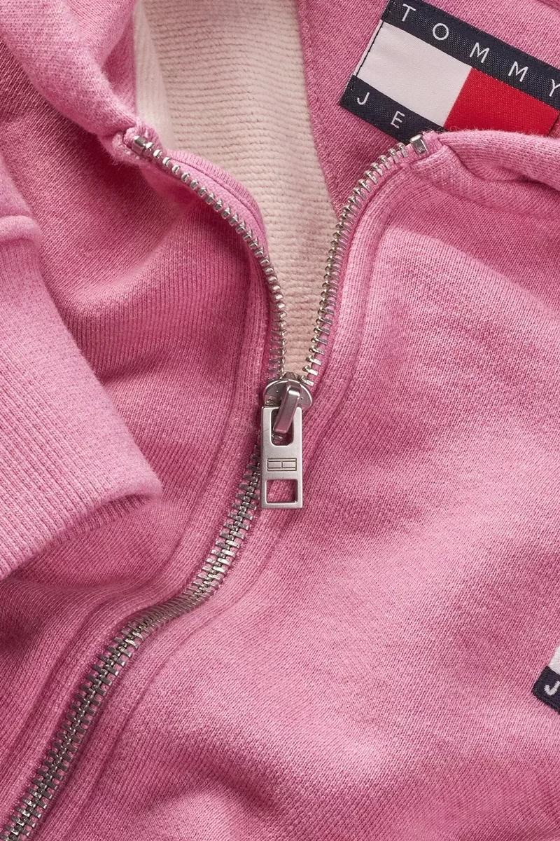 Tommy Jeans TJW BOXY BADGE ZIP EXT Kadın pembe Ceket DW0DW19412TVW