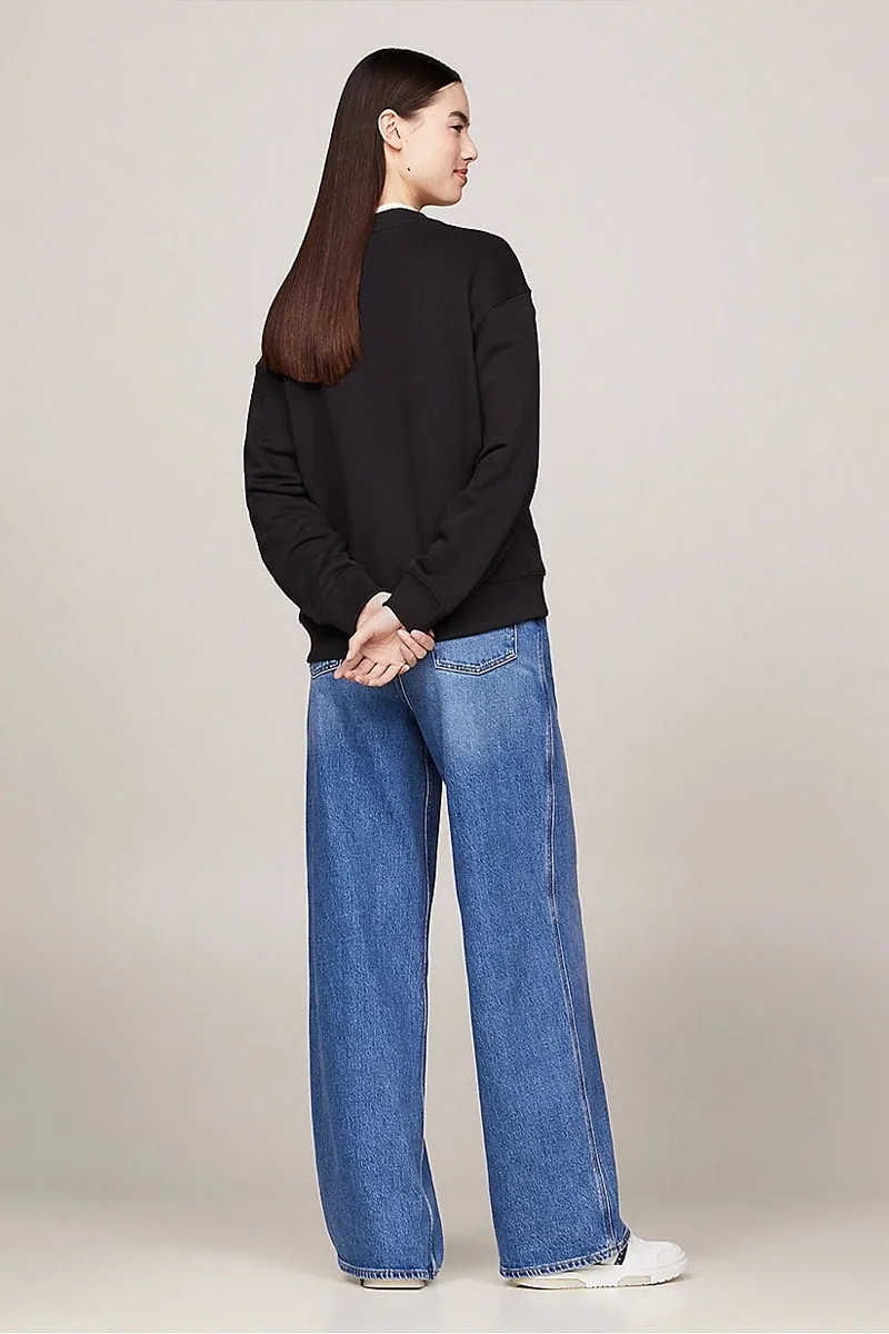 Tommy Hilfiger Kadın Badge Siyah Sweatshirt