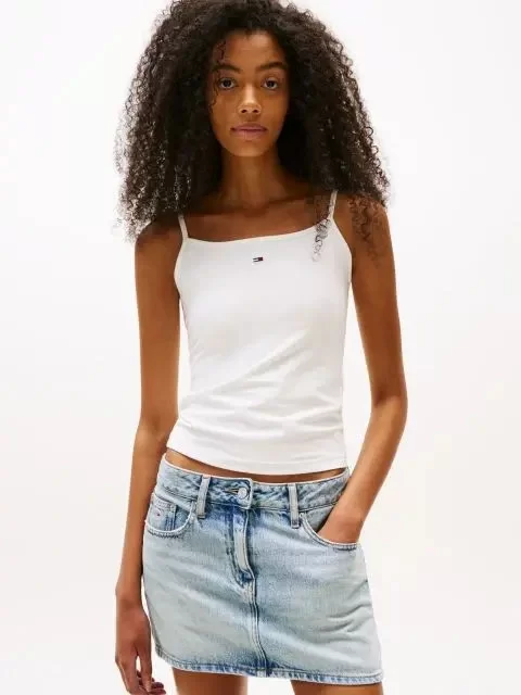 Tommy Jeans TJW ESSENTIAL STRAP TOP EXT Kadın  Atlet DW0DW20675YBL