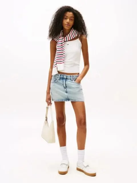 Tommy Jeans TJW ESSENTIAL STRAP TOP EXT Kadın  Atlet DW0DW20675YBL