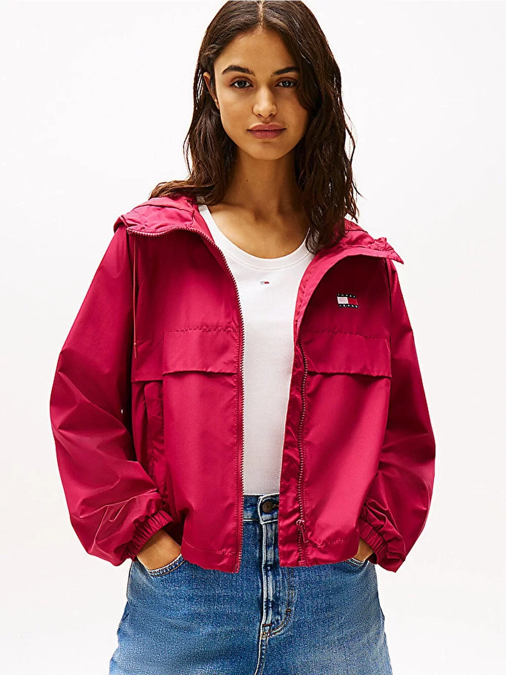 Tommy Hilfiger Kadın Kırmızı Essential Rüzgarlık Mont