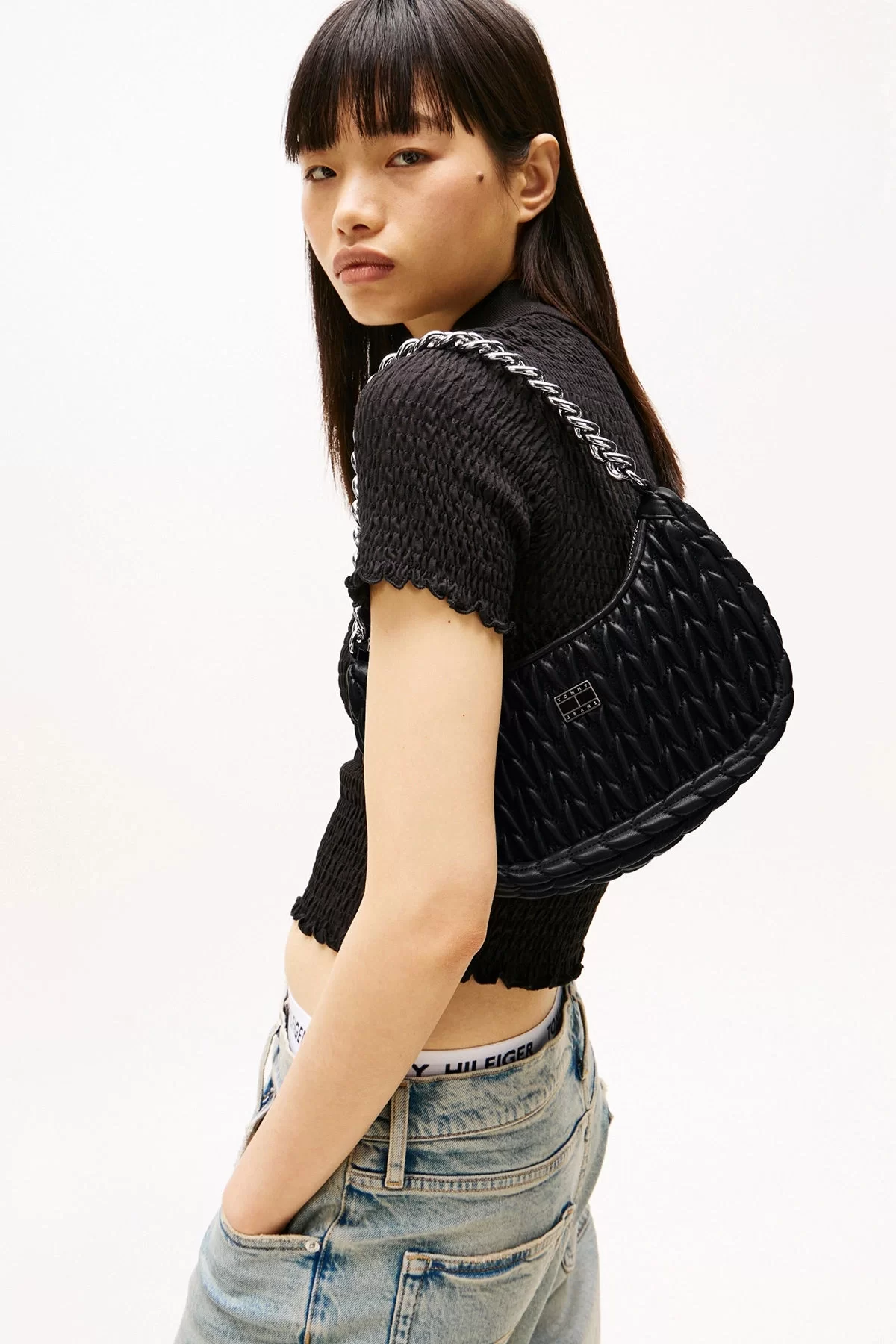 Tommy Hilfiger TJW ICONIC SHOULDER QUILTED Kadın  Omuz Çantası AW0AW17302BDS