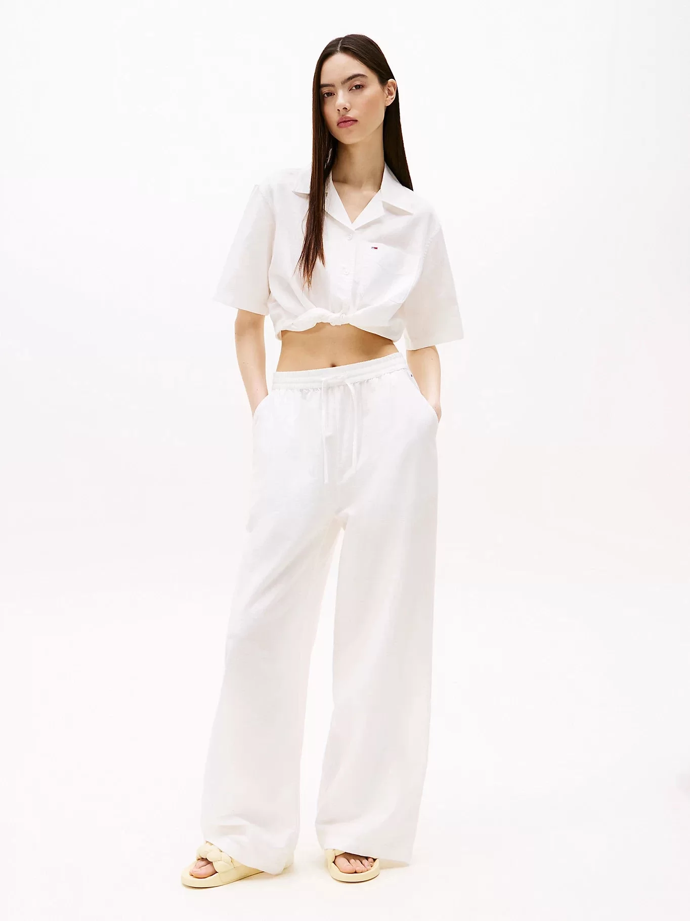 Tommy Jeans TJW LINEN PANT Kadın  Pantolon DW0DW20352YBL