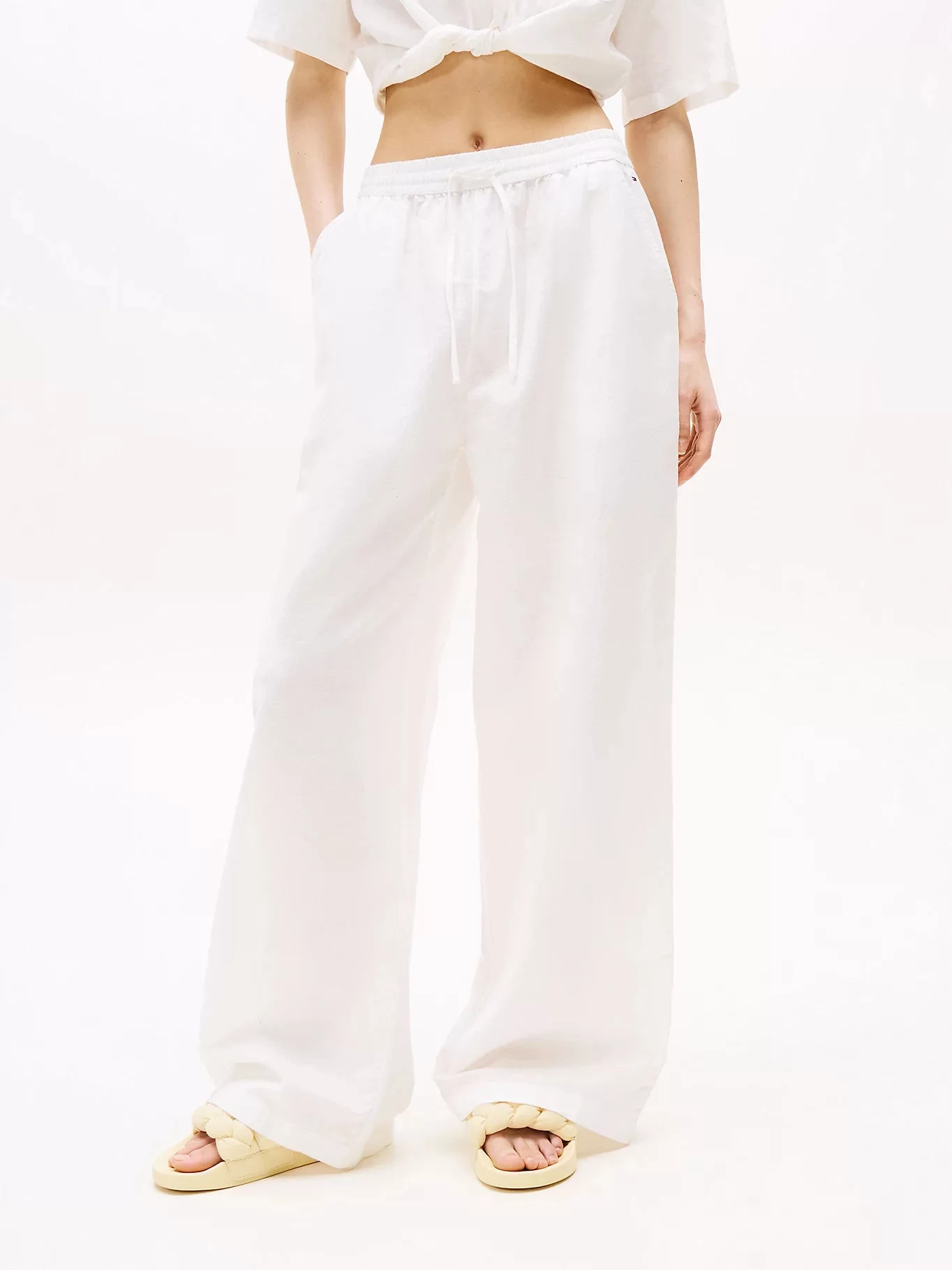 Tommy Jeans TJW LINEN PANT Kadın  Pantolon DW0DW20352YBL