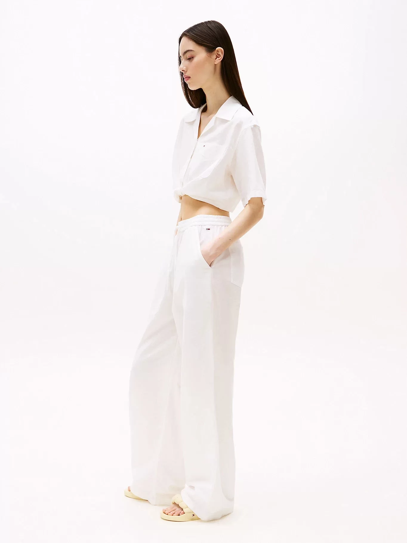 Tommy Jeans TJW LINEN PANT Kadın  Pantolon DW0DW20352YBL