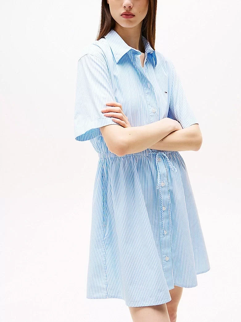 Tommy Jeans TJW MINI STRIPE SHIRT DRESS Kadın  Elbise DW0DW206170A9