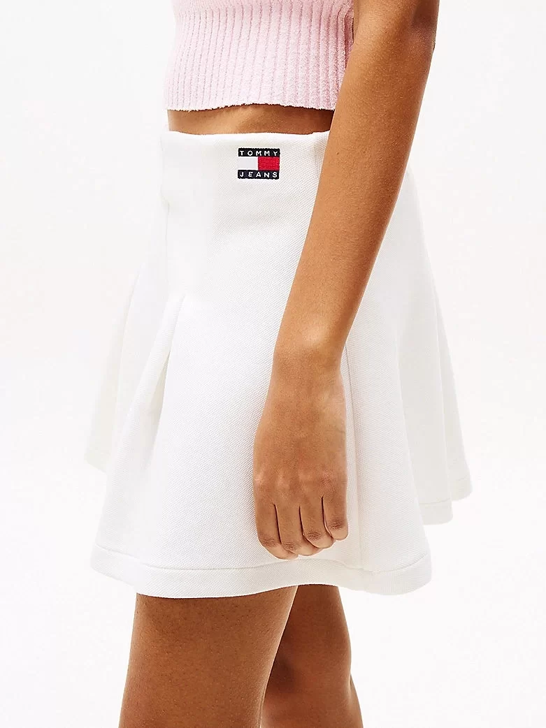 Tommy Jeans TJW PIQUE BADGE F&F SKIRT EXT Kadın  Etek DW0DW20268TCR