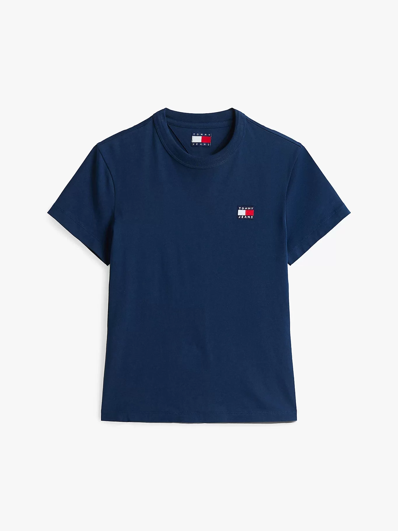 Tommy Jeans Erkek Lacivert  Badge Crew Yaka Tişört